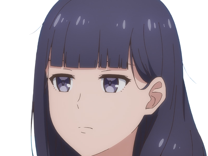 Sticker misuzu gundou tomo chan est une fille anime manga waifu yeux violets cheveux mauves par Dark-63