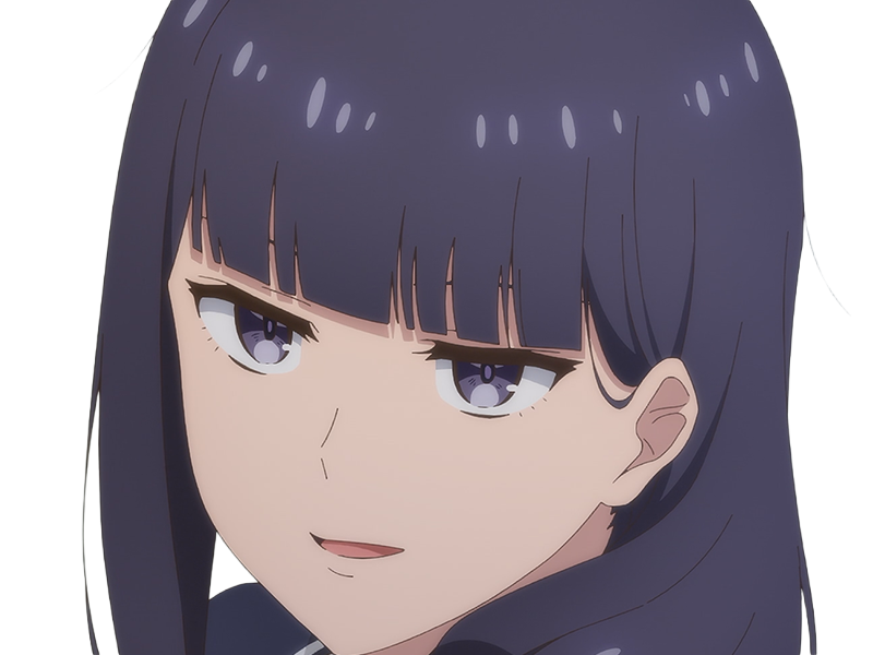 Sticker misuzu gundou tomo chan est une fille anime manga waifu yeux violets cheveux mauves par Dark-63