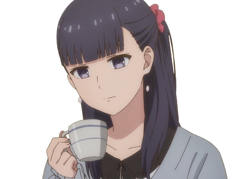 Sticker misuzu gundou tomo chan est une fille anime manga waifu yeux violets cheveux mauves par Dark-63