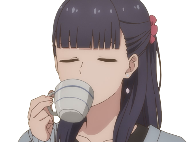 Sticker misuzu gundou tomo chan est une fille anime manga waifu yeux violets cheveux mauves par Dark-63