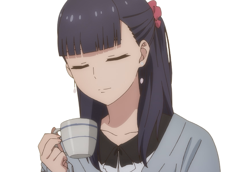 Sticker misuzu gundou tomo chan est une fille anime manga waifu yeux violets cheveux mauves par Dark-63
