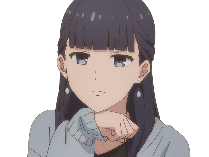 Sticker misuzu gundou tomo chan est une fille anime manga waifu yeux violets cheveux mauves par Dark-63