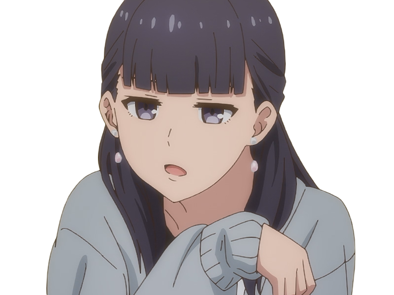 Sticker misuzu gundou tomo chan est une fille anime manga waifu yeux violets cheveux mauves par Dark-63