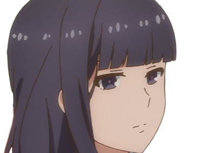 Sticker misuzu gundou tomo chan est une fille anime manga waifu yeux violets cheveux mauves par Dark-63