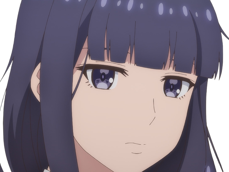 Sticker misuzu gundou tomo chan est une fille anime manga waifu yeux violets cheveux mauves par Dark-63