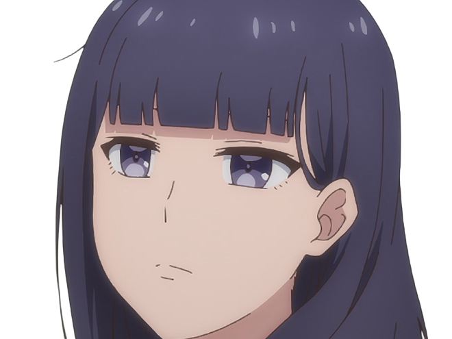 Sticker misuzu gundou tomo chan est une fille anime manga waifu yeux violets cheveux mauves par Dark-63