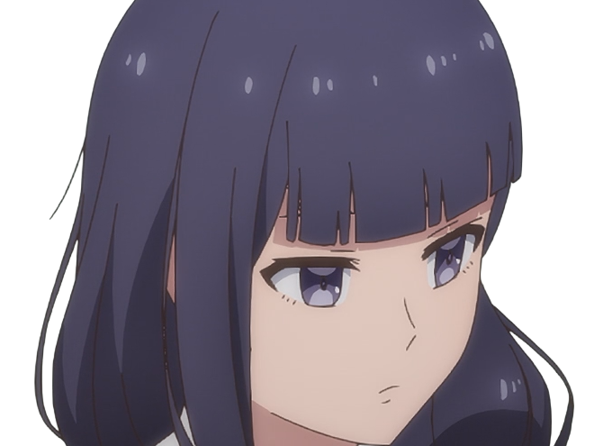 Sticker misuzu gundou tomo chan est une fille anime manga waifu yeux violets cheveux mauves par Dark-63