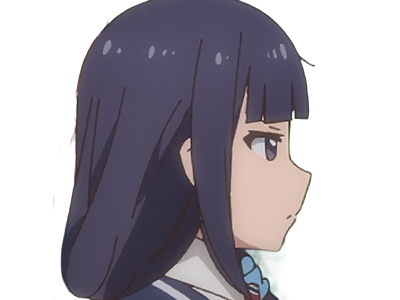 Sticker misuzu gundou tomo chan est une fille anime manga waifu yeux violets cheveux mauves par Dark-63