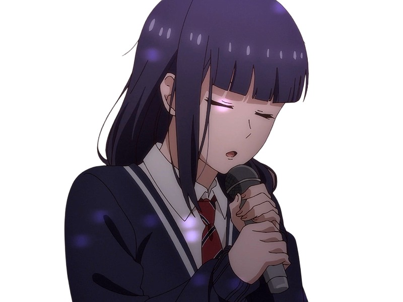 Sticker misuzu gundou tomo chan est une fille anime manga waifu yeux violets cheveux mauves par Dark-63