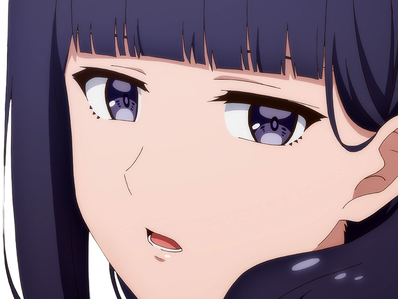 Sticker misuzu gundou tomo chan est une fille anime manga waifu yeux violets cheveux mauves par Dark-63