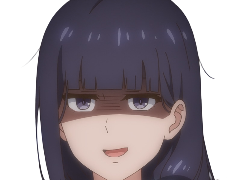 Sticker misuzu gundou tomo chan est une fille anime manga waifu yeux violets cheveux mauves par Dark-63
