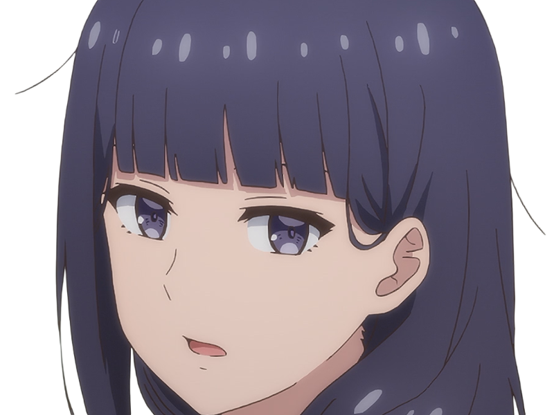 Sticker misuzu gundou tomo chan est une fille anime manga waifu yeux violets cheveux mauves par Dark-63