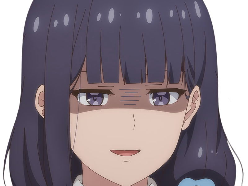 Sticker misuzu gundou tomo chan est une fille anime manga waifu yeux violets cheveux mauves par Dark-63
