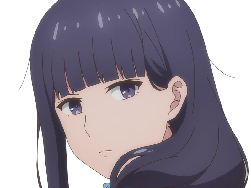 Sticker misuzu gundou tomo chan est une fille anime manga waifu yeux violets cheveux mauves par Dark-63