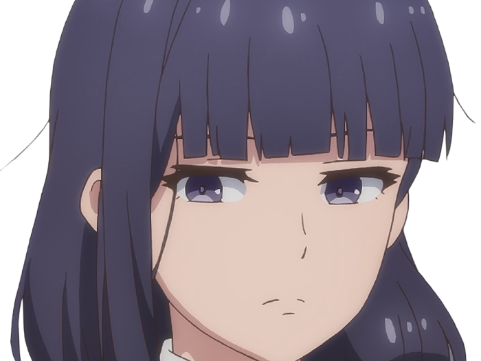 Sticker misuzu gundou tomo chan est une fille anime manga waifu yeux violets cheveux mauves par Dark-63