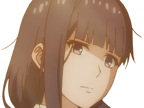 Sticker misuzu gundou tomo chan est une fille anime manga waifu yeux violets cheveux mauves par Dark-63