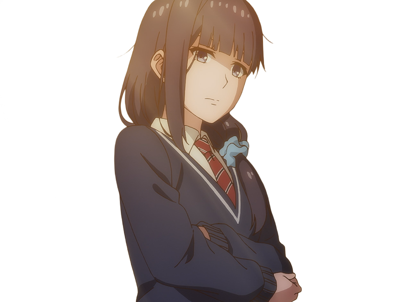 Sticker misuzu gundou tomo chan est une fille anime manga waifu yeux violets cheveux mauves par Dark-63