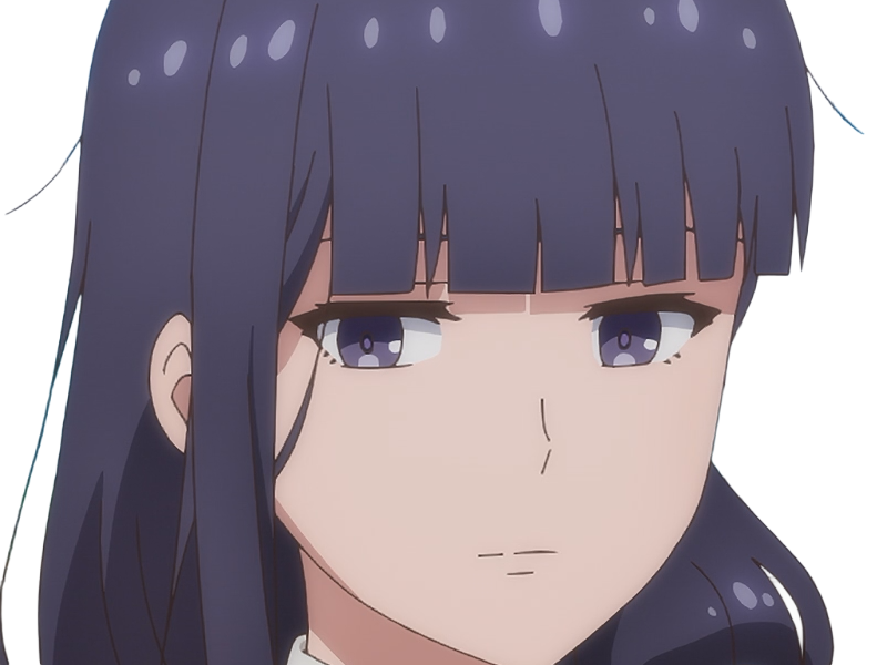 Sticker misuzu gundou tomo chan est une fille anime manga waifu yeux violets cheveux mauves par Dark-63