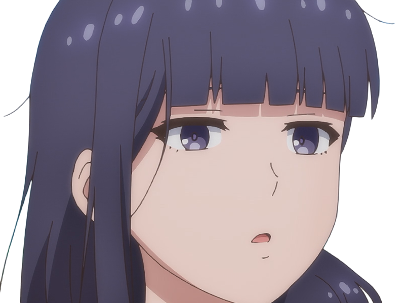 Sticker misuzu gundou tomo chan est une fille anime manga waifu yeux violets cheveux mauves par Dark-63