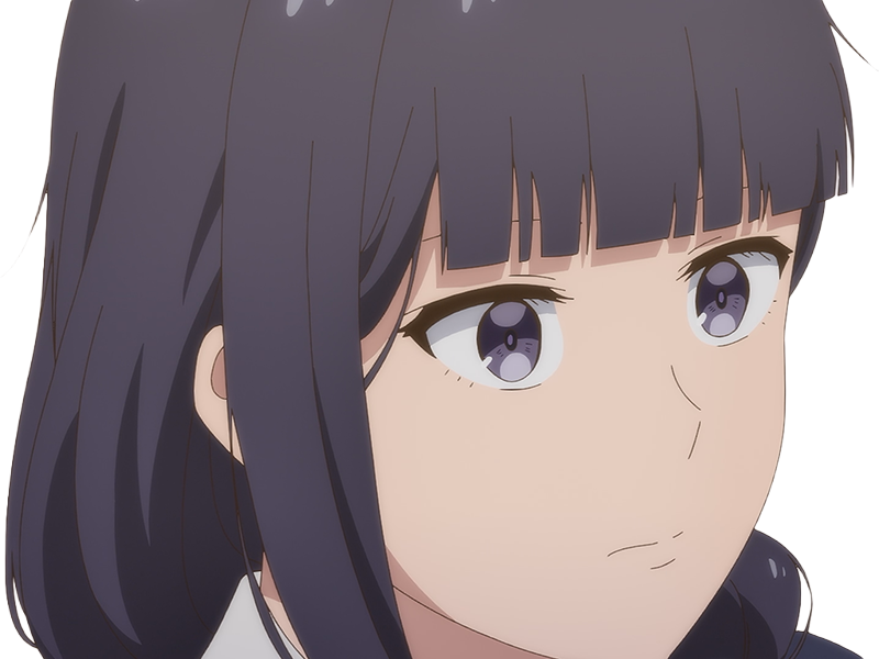 Sticker misuzu gundou tomo chan est une fille anime manga waifu yeux violets cheveux mauves par Dark-63