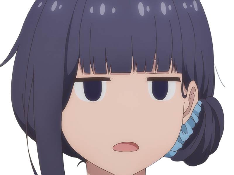 Sticker misuzu gundou tomo chan est une fille anime manga waifu yeux violets cheveux mauves par Dark-63