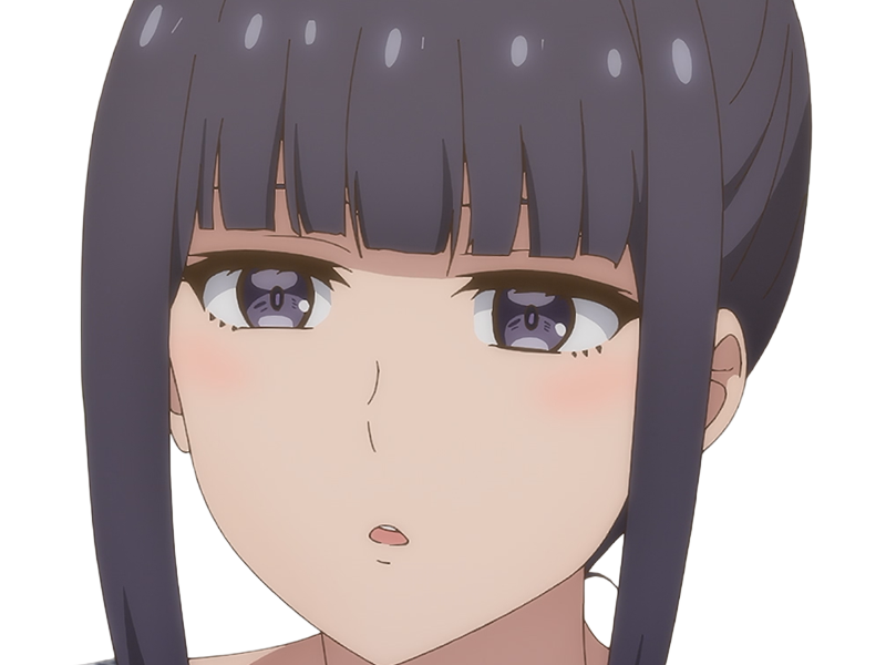 Sticker misuzu gundou tomo chan est une fille anime manga waifu yeux violets cheveux mauves par Dark-63