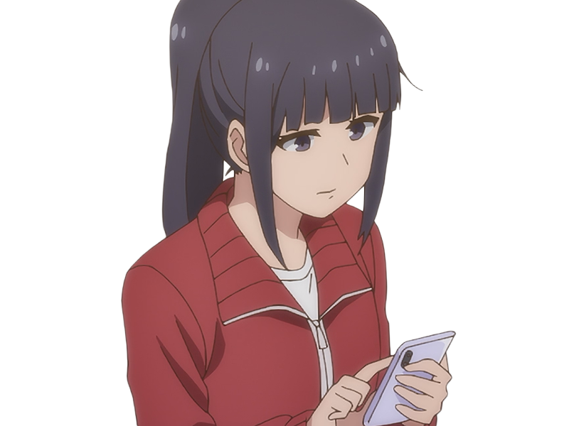 Sticker misuzu gundou tomo chan est une fille anime manga waifu yeux violets cheveux mauves par Dark-63