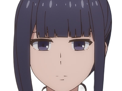 Sticker misuzu gundou tomo chan est une fille anime manga waifu yeux violets cheveux mauves par Dark-63