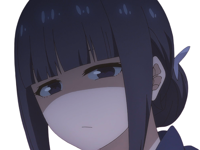 Sticker misuzu gundou tomo chan est une fille anime manga waifu yeux violets cheveux mauves par Dark-63