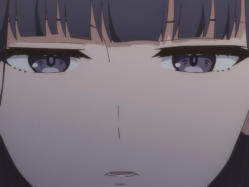 Sticker misuzu gundou tomo chan est une fille anime manga waifu yeux violets cheveux mauves par Dark-63