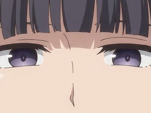 Sticker misuzu gundou tomo chan est une fille anime manga waifu yeux violets cheveux mauves par Dark-63