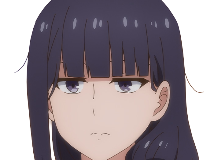 Sticker misuzu gundou tomo chan est une fille anime manga waifu yeux violets cheveux mauves par Dark-63