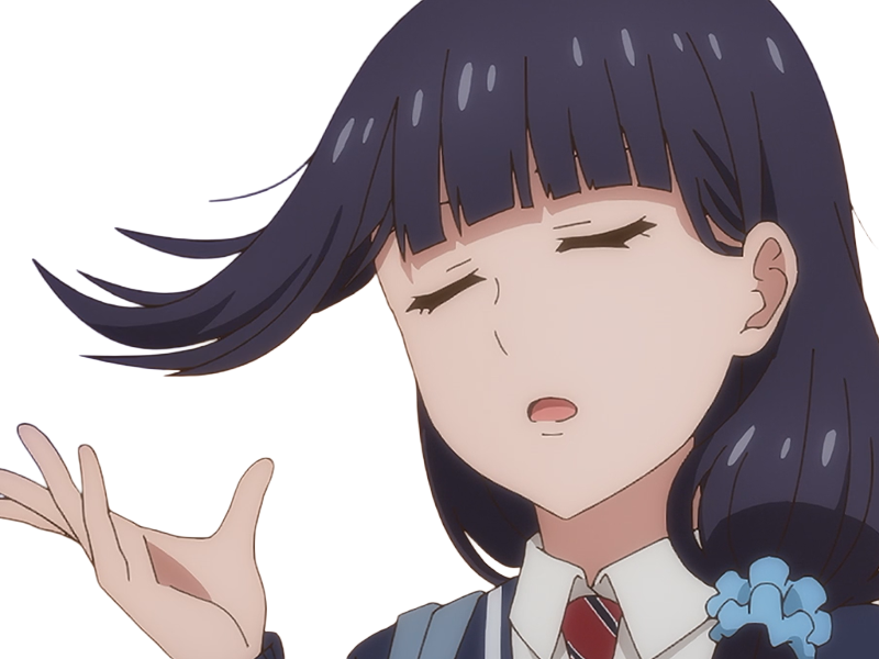 Sticker misuzu gundou tomo chan est une fille anime manga waifu yeux violets cheveux mauves par Dark-63