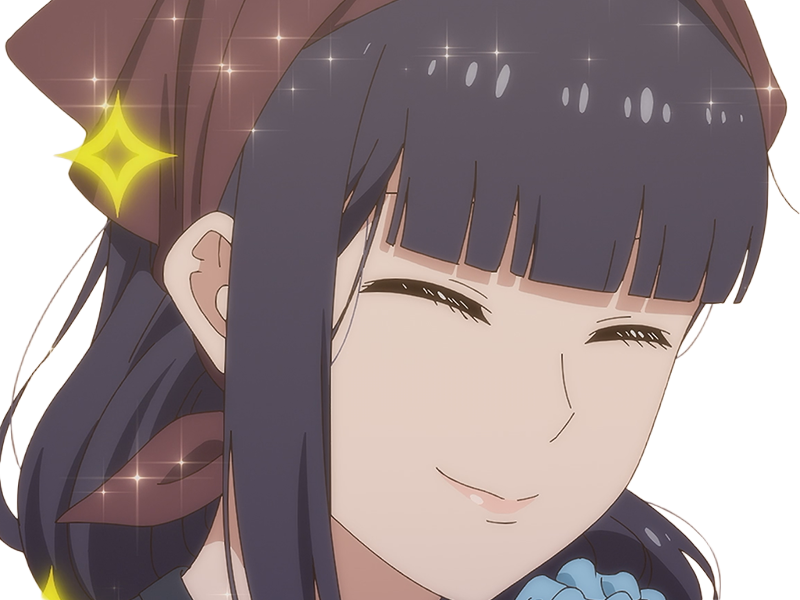 Sticker misuzu gundou tomo chan est une fille anime manga waifu yeux violets cheveux mauves par Dark-63