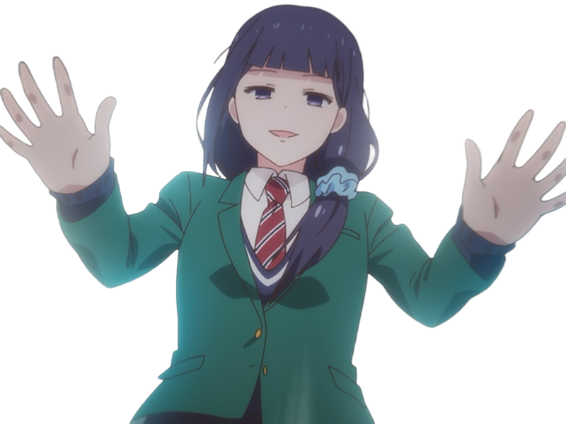 Sticker misuzu gundou tomo chan est une fille anime manga waifu yeux violets cheveux mauves par Dark-63