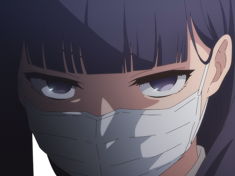 Sticker misuzu gundou tomo chan est une fille anime manga waifu yeux violets cheveux mauves par Dark-63