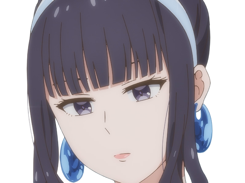 Sticker misuzu gundou tomo chan est une fille anime manga waifu yeux violets cheveux mauves par Dark-63