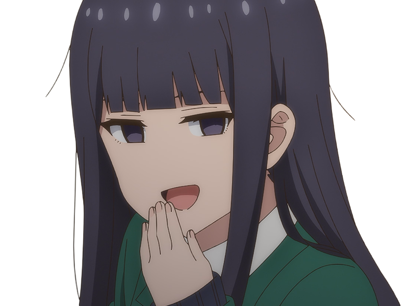 Sticker misuzu gundou tomo chan est une fille anime manga waifu yeux violets cheveux mauves par Dark-63