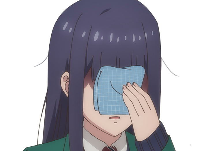 Sticker misuzu gundou tomo chan est une fille anime manga waifu yeux violets cheveux mauves par Dark-63