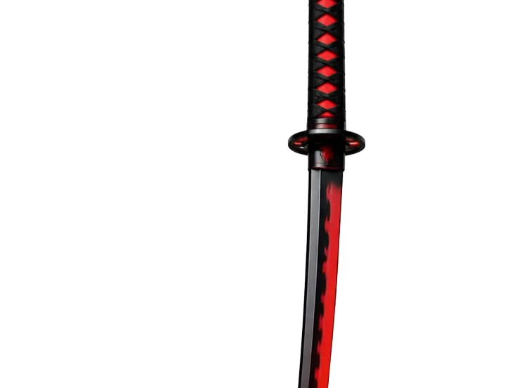 Sticker katana rouge noir fic bloop par Bl0op
