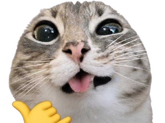 chat cool ca farte emoji relax chill langue tire la chaton cat posay frais knifos