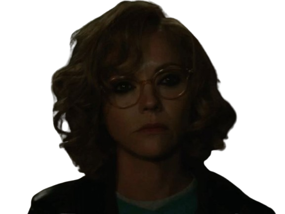 Sticker christina ricci misty quigley adulte actrice yellowjackets blonde lunettes folle showtime serie par Brad