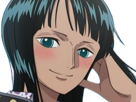 nico robin one piece cheveux noir yeux bleu frange ninon fic bloop
