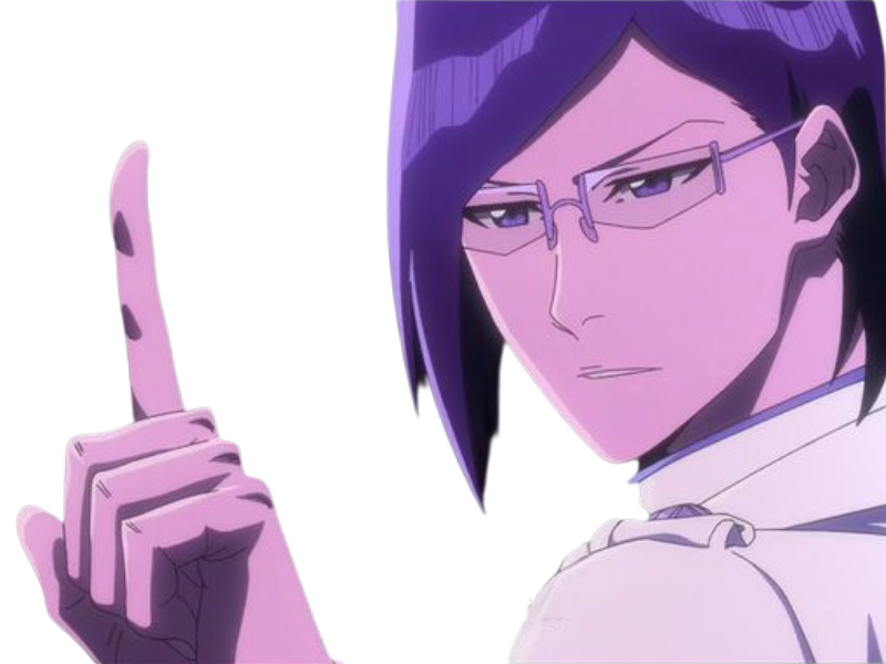 Sticker uryu ishida yhwach bleach non doigt actually par Manu_Macaron