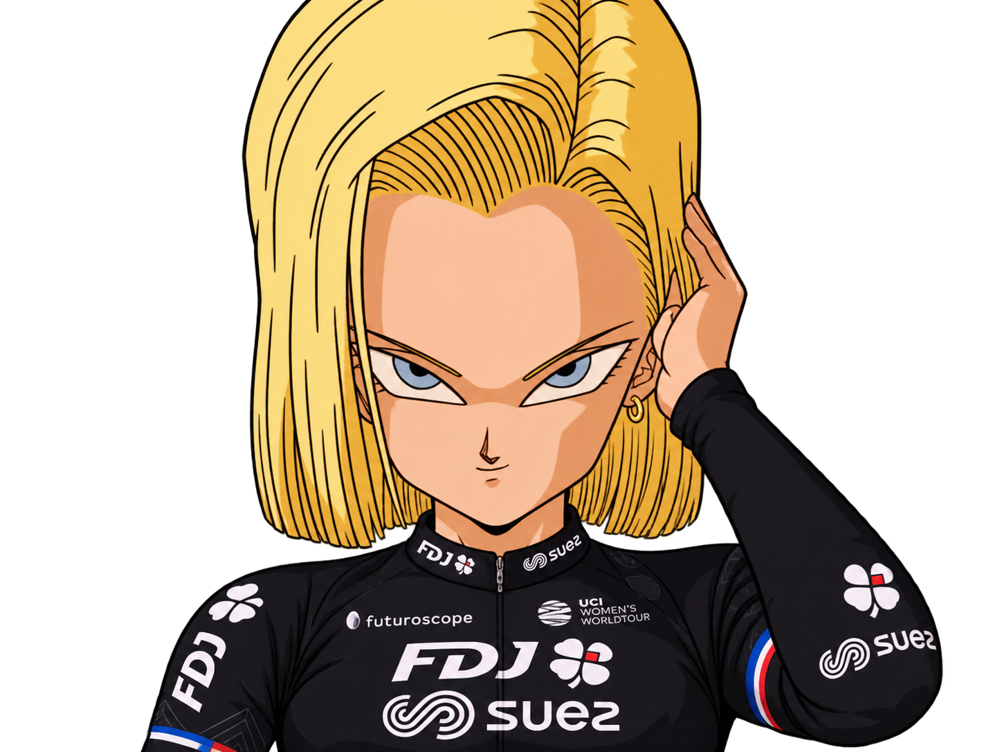c-18 android 18 cyborg fdj suez demi feminine fille cyclisme cycling cycliste velo
