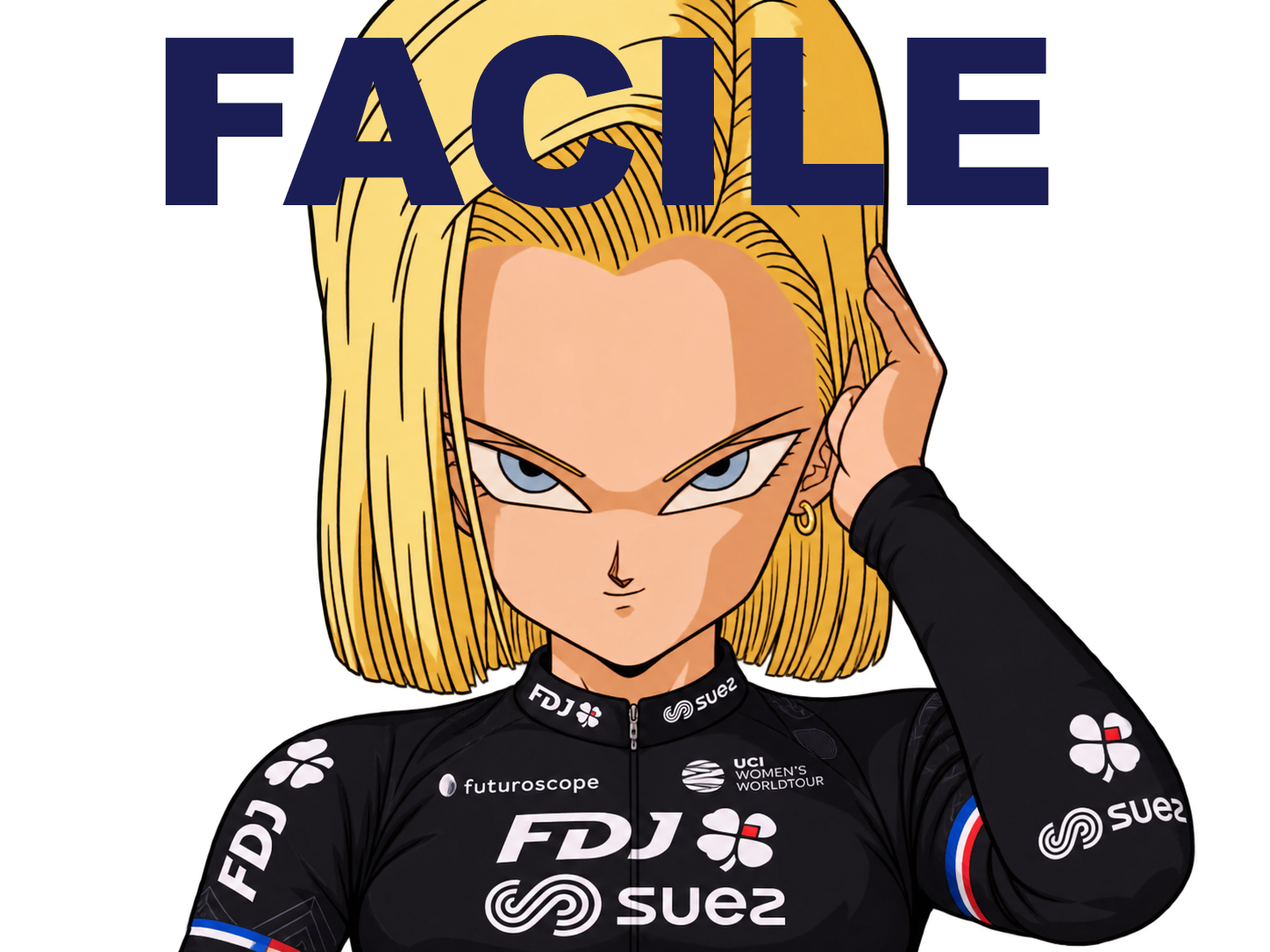 c-18 android 18 cyborg dbz cyclisme cycling fdj suez demi dragon ball facile velo