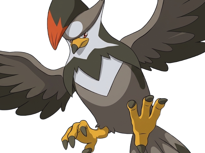 etouraptor staraptor mukuhawk pokemon pkm jeu anime type normal vol 4g sinnoh rapace