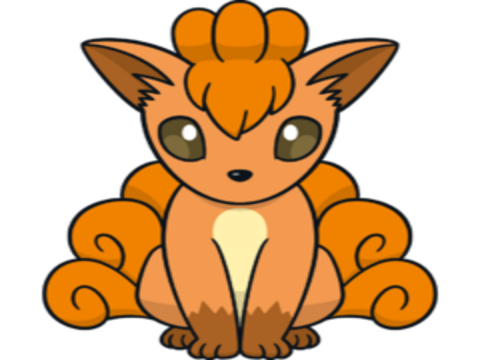 Sticker goupix vulpix rukon pokemon pkm jeu anime type feu kanto 1g renard kyubi par Avaltout