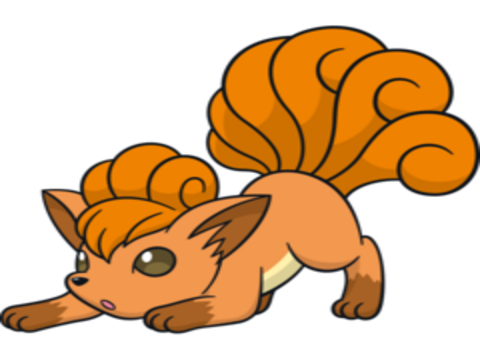 Sticker goupix vulpix rukon pokemon pkm jeu anime type feu kanto 1g renard kyubi par Avaltout