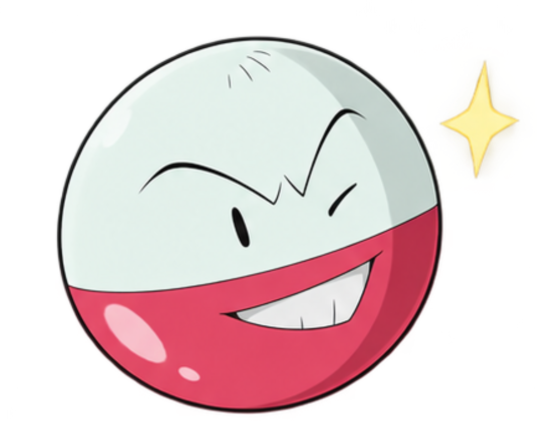 pokemon pkm jeu anime type electrik electrode marumine kanto 1g bombe pokeball